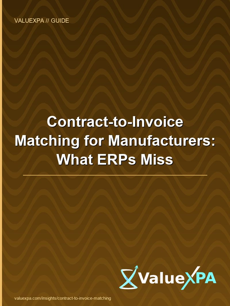 Contract-to-Invoice Matching for Manufacturers: What ERPs Miss