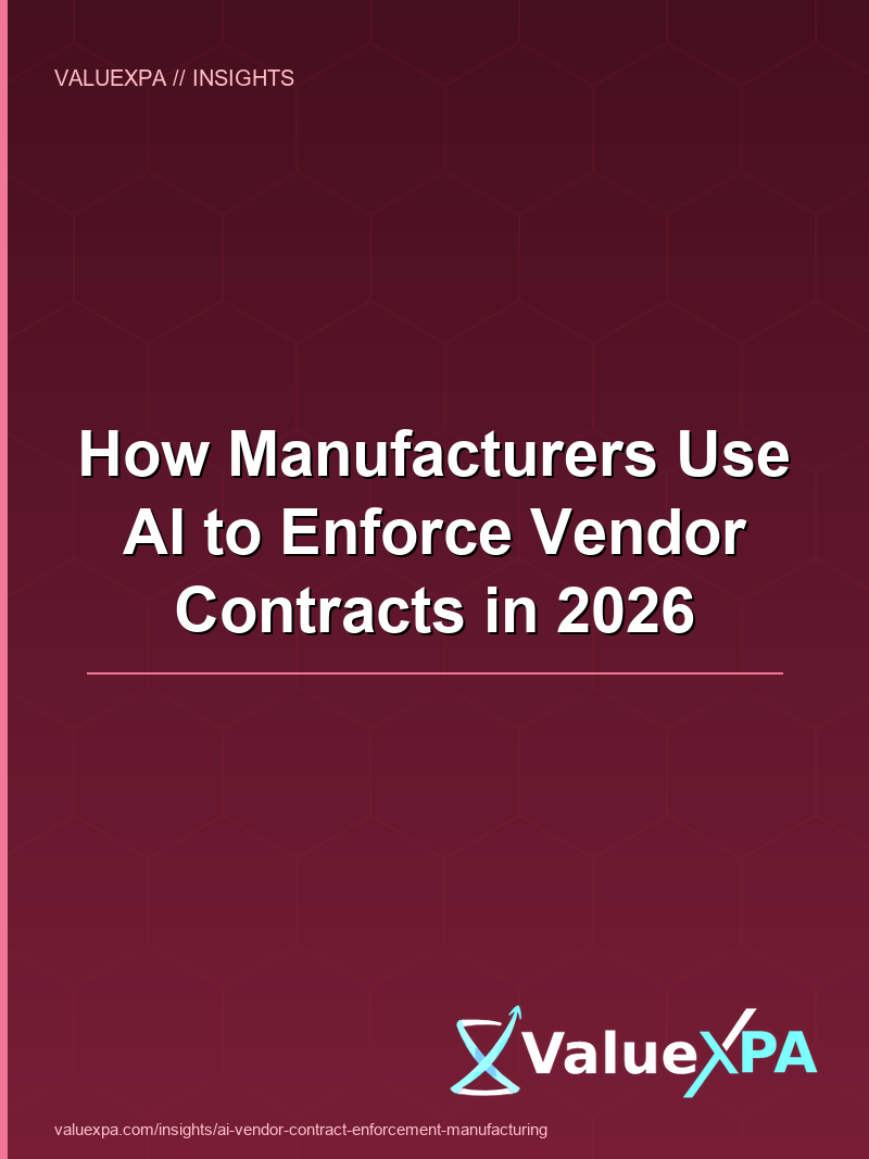 How Manufacturers Use AI to Enforce Vendor Contracts in 2026